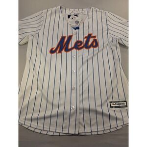 Majestic Kids New York Mets Steven Matz 32 Pinstripe Baseball‎ Jersey Large NWT